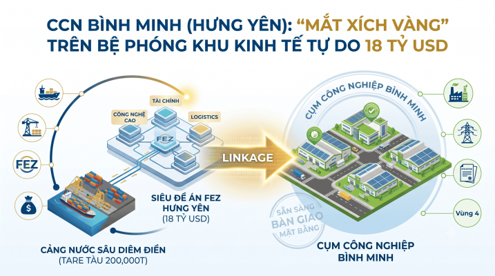 Cụm công nghiệp Bình Minh đón đầu Khu kinh tế tự do Hưng Yên