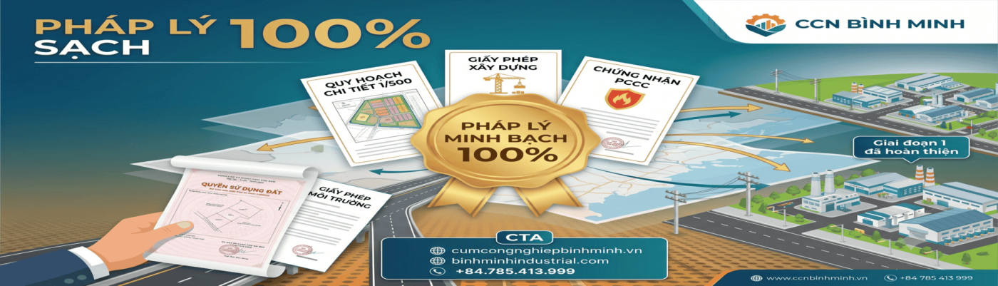 cụm công nghiệp bình minh bàn giao mặt bẳng ngay với pháp lý sạch 100%