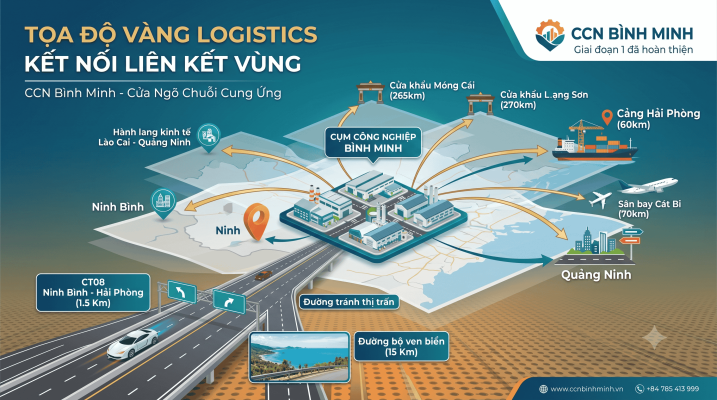 cụm công nghiệp bình minh tọa độ vàng logistic vùng bắc bộ
