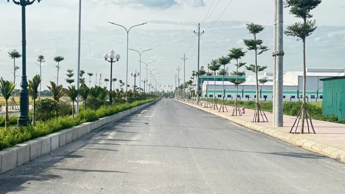 Hình ảnh thực tế đường nội khu cụm công nghiệp bình minh kiến xương hưng yên